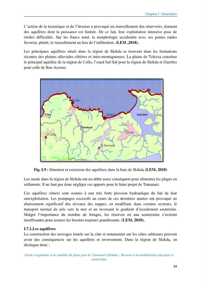Etude d’agitation et de stabilité du futur port de Tamanart (Skikda): recours à la modélisation physique et numérique