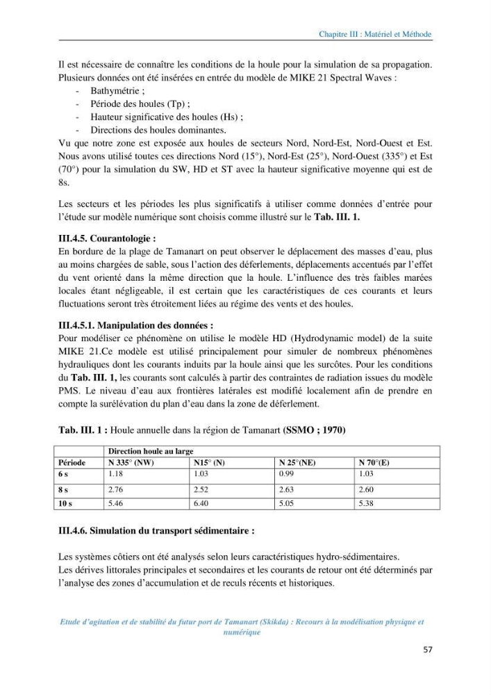 Etude d’agitation et de stabilité du futur port de Tamanart (Skikda): recours à la modélisation physique et numérique