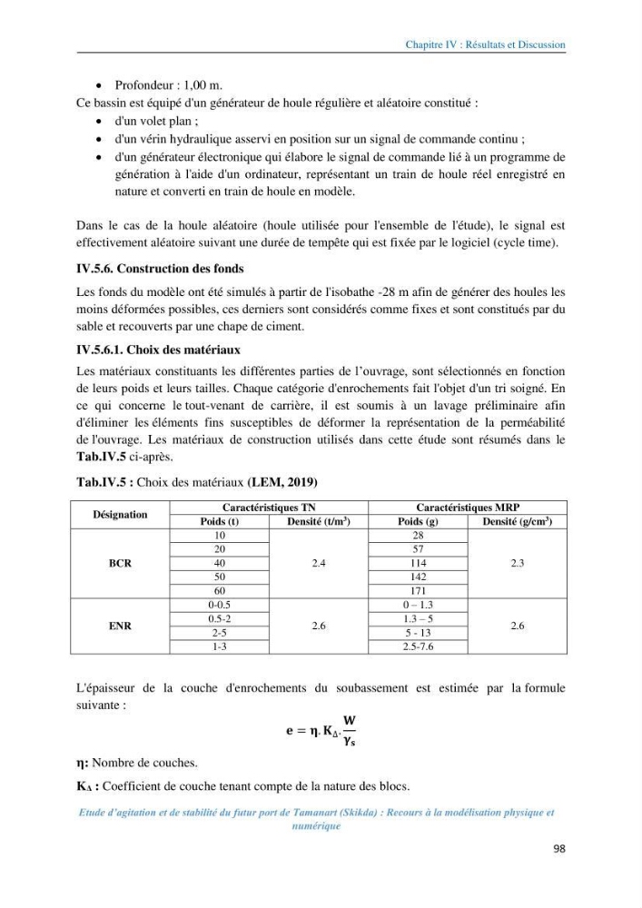 Etude d’agitation et de stabilité du futur port de Tamanart (Skikda): recours à la modélisation physique et numérique