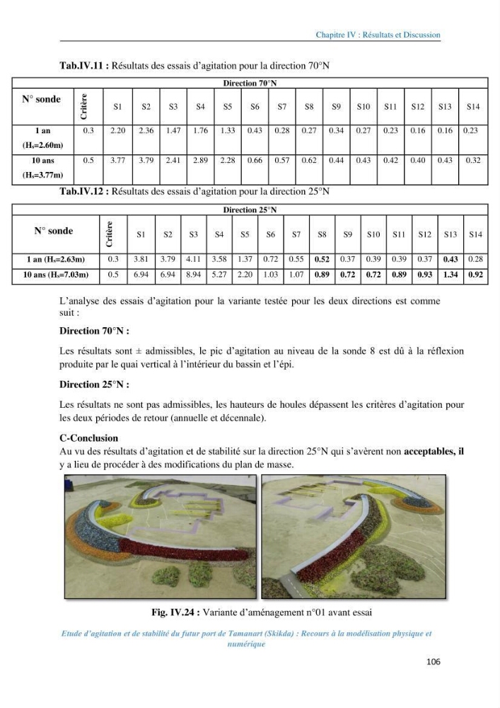 Etude d’agitation et de stabilité du futur port de Tamanart (Skikda): recours à la modélisation physique et numérique