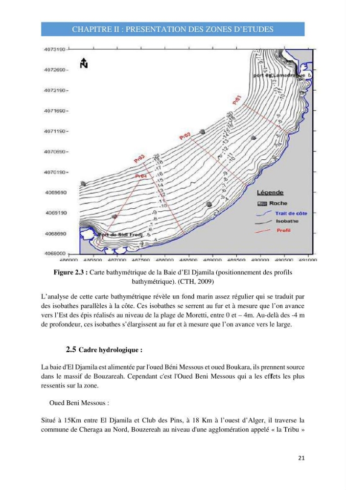 Influence des ouvrages portuaires et de protection sur l\'équilibre du littoral centre Algerien: