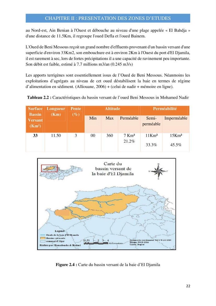 Influence des ouvrages portuaires et de protection sur l\'équilibre du littoral centre Algerien: