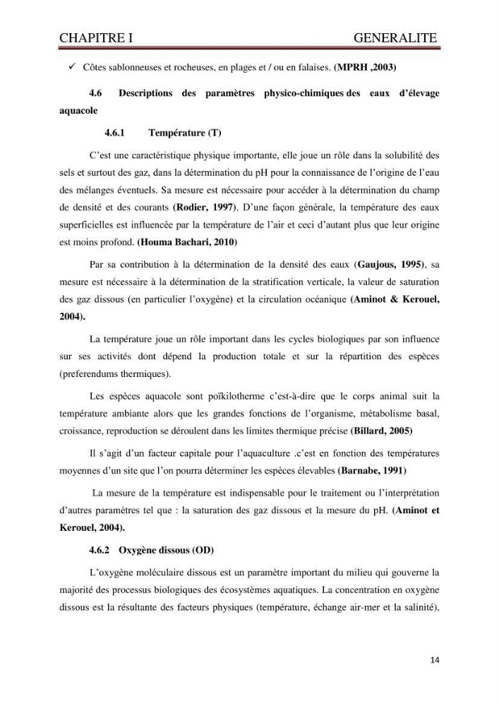 Caractérisation environnementale de la ferme d\'élevage de Daurade Sarl EAM : Ain tagourait Bouismail Tipaza