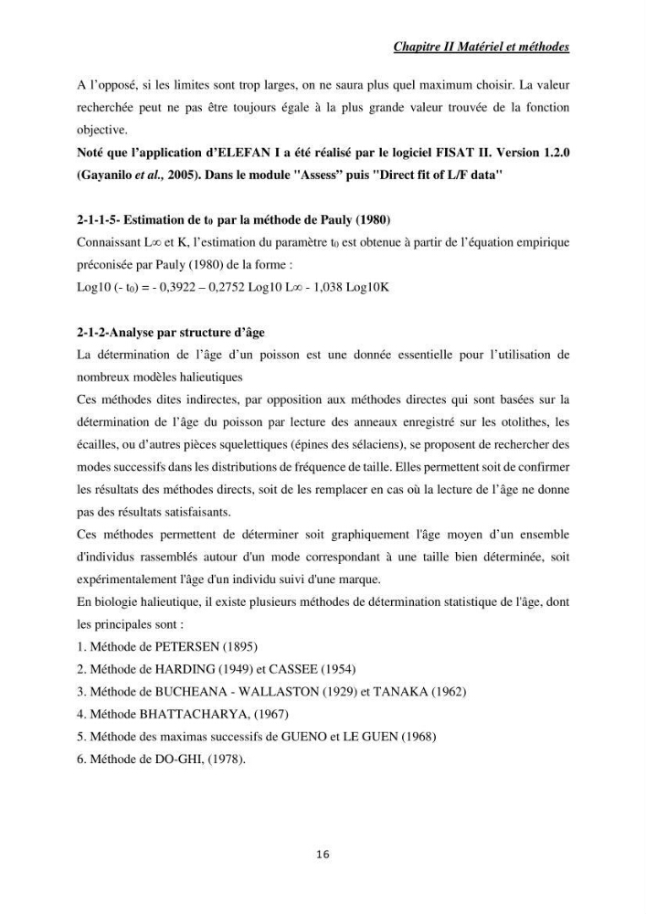 Contribution à l’étude de la croissance et l\'exploitation de Mullusbarbatus (Linné,1758) dans la baie de Bou-Ismail