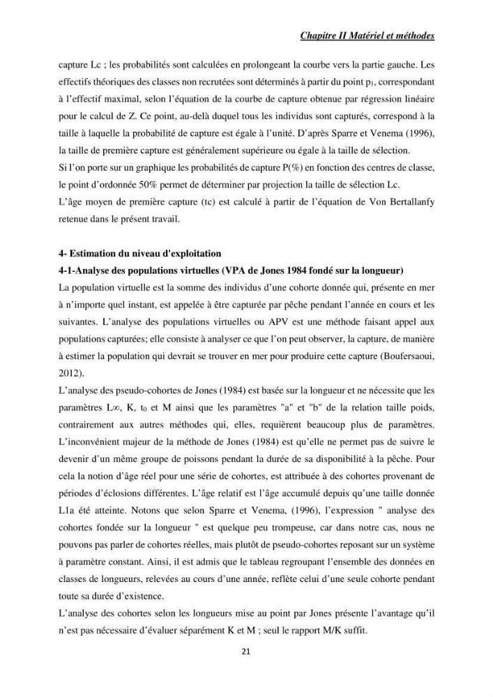 Contribution à l’étude de la croissance et l\'exploitation de Mullusbarbatus (Linné,1758) dans la baie de Bou-Ismail