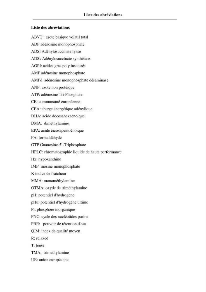 Evaluation de la qualité du poisson par méthodes physico-chimiques: