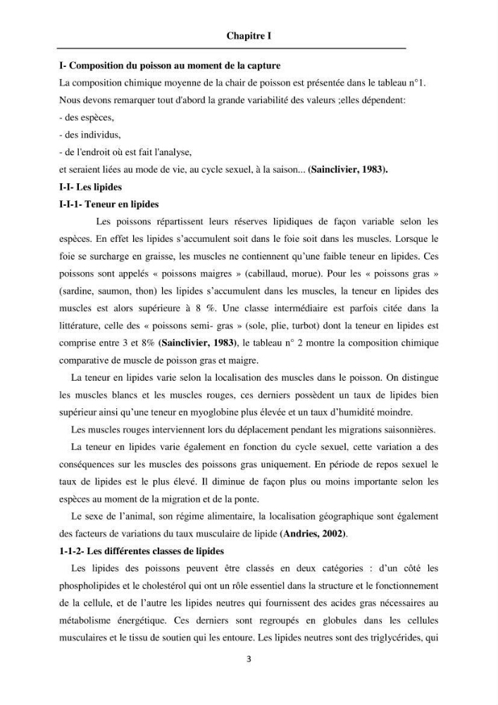 Evaluation de la qualité du poisson par méthodes physico-chimiques: