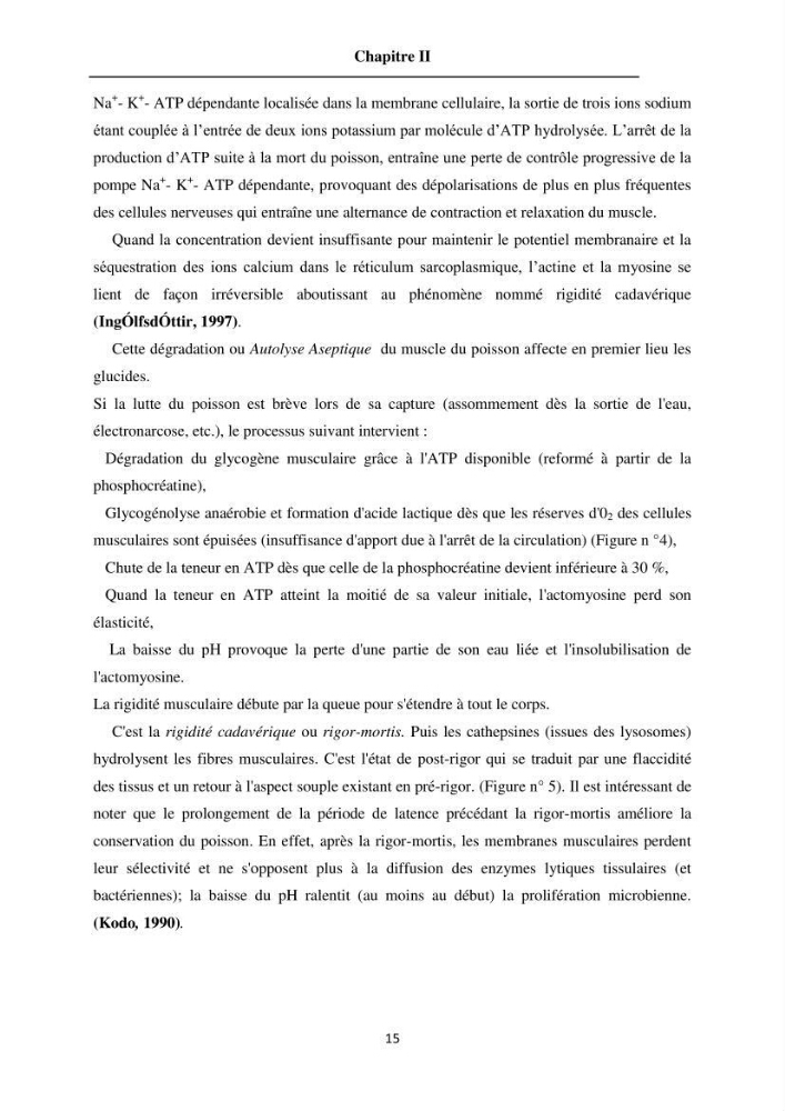 Evaluation de la qualité du poisson par méthodes physico-chimiques: