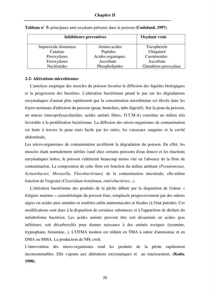 Evaluation de la qualité du poisson par méthodes physico-chimiques: