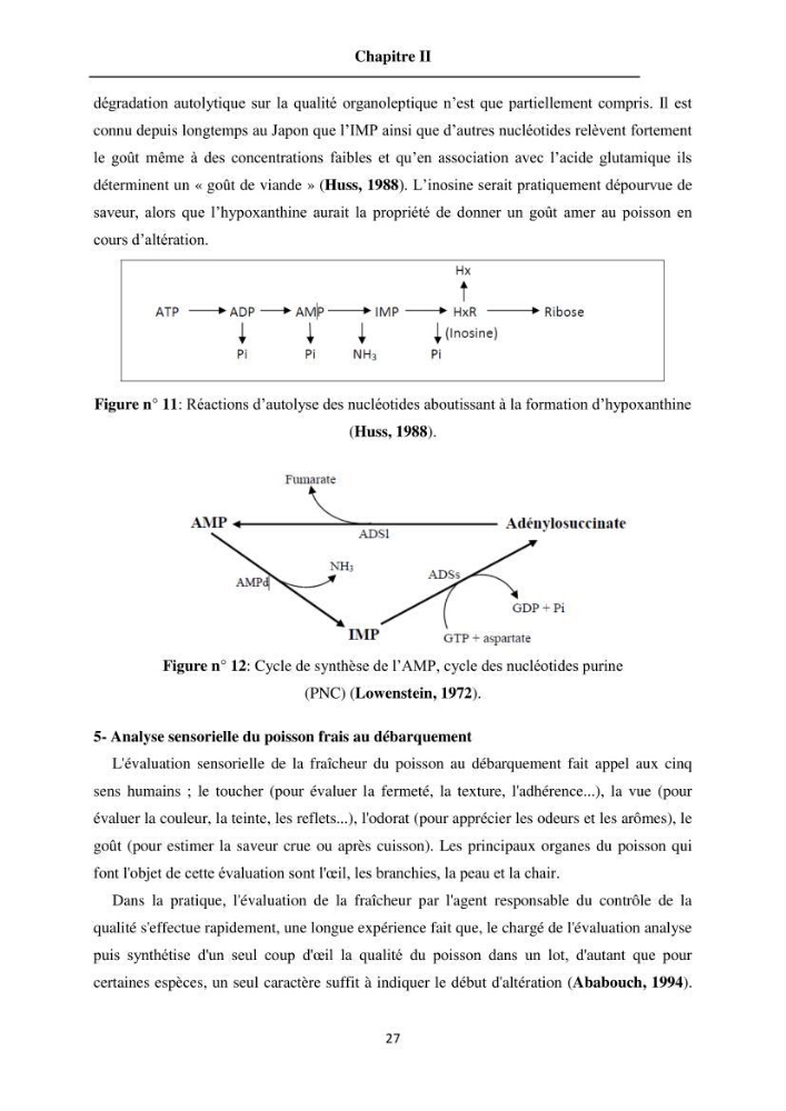 Evaluation de la qualité du poisson par méthodes physico-chimiques: