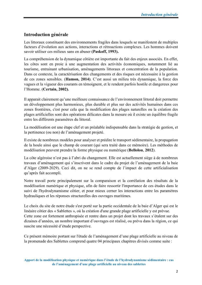 Apport de la modélisation physique et numérique dans l’étude de l’hydrodynamisme sédimentaire