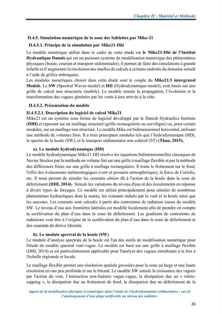 Apport de la modélisation physique et numérique dans l’étude de l’hydrodynamisme sédimentaire