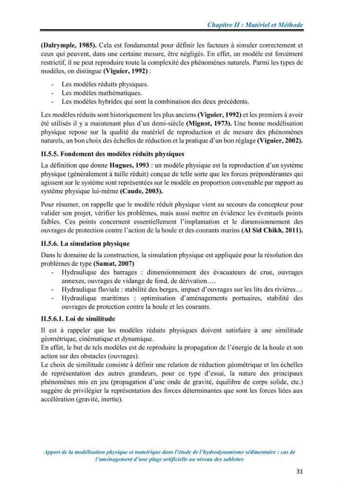 Apport de la modélisation physique et numérique dans l’étude de l’hydrodynamisme sédimentaire