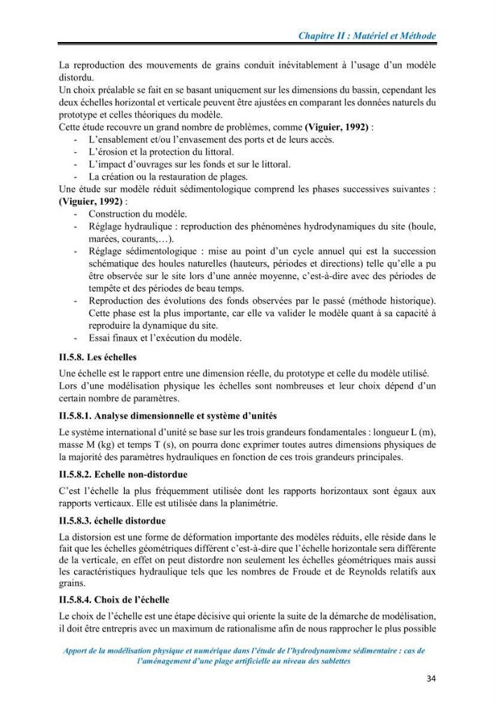 Apport de la modélisation physique et numérique dans l’étude de l’hydrodynamisme sédimentaire