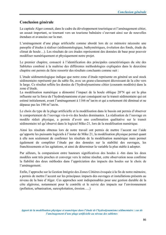 Apport de la modélisation physique et numérique dans l’étude de l’hydrodynamisme sédimentaire