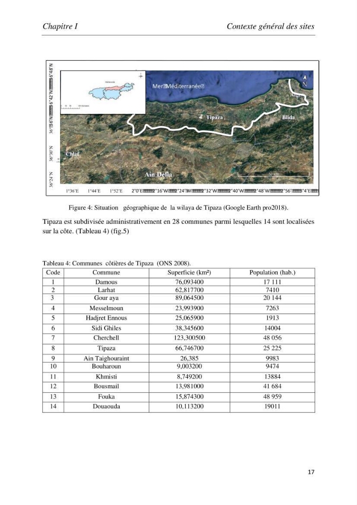 Analyse de l’artificialisation de la zone côtière en Algérie : Cas des wilayas d’Oran (Ouest) et de Tipaza (Centre)