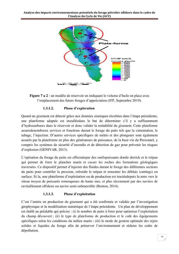 Analyse des impacts environnementaux potentiels du forage pétrolier offshore dans le cadre de l’Analyse du Cycle de Vie (ACV)