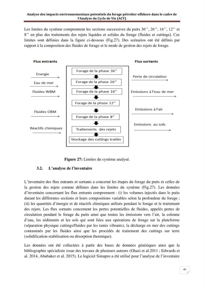 Analyse des impacts environnementaux potentiels du forage pétrolier offshore dans le cadre de l’Analyse du Cycle de Vie (ACV)