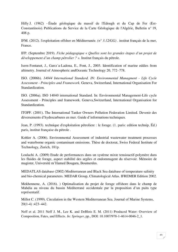 Analyse des impacts environnementaux potentiels du forage pétrolier offshore dans le cadre de l’Analyse du Cycle de Vie (ACV)