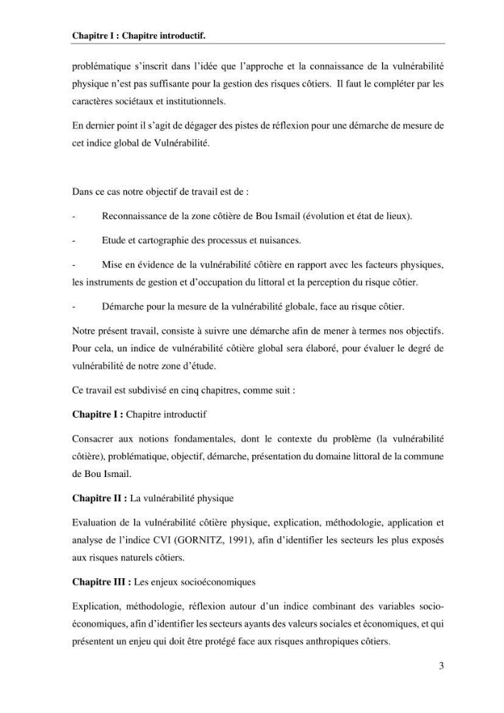 La vulnérabilité et la gestion de la zone côtière