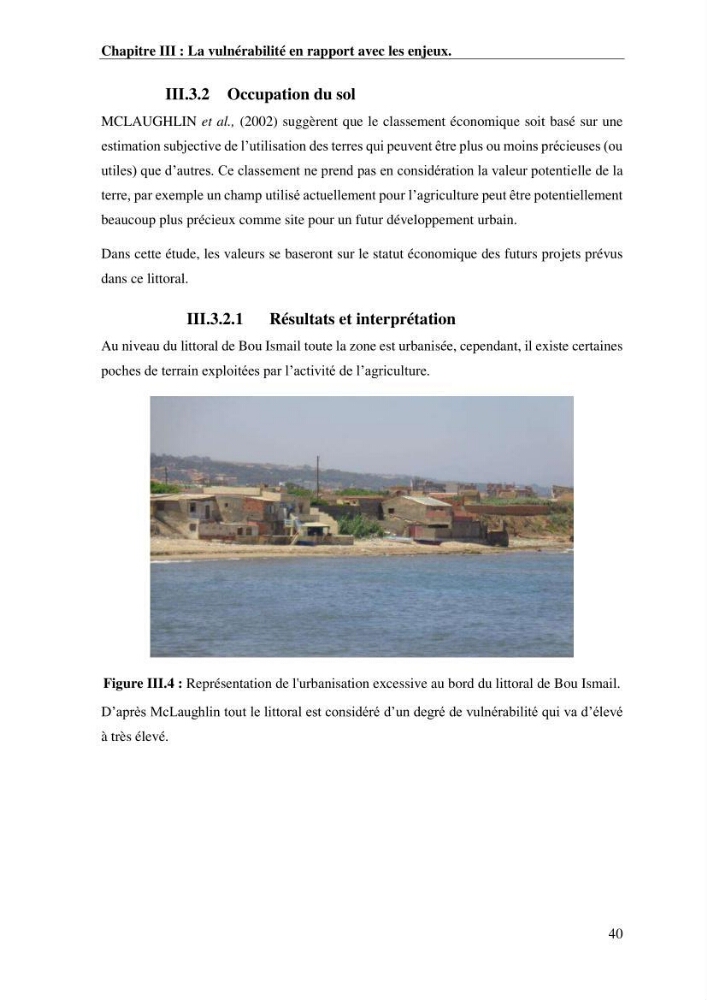 La vulnérabilité et la gestion de la zone côtière