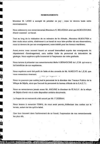Protection de la route n°9 Cap Aokas - Béjaïa Protection de la route n°9 Cap Aokas - Béjaïa