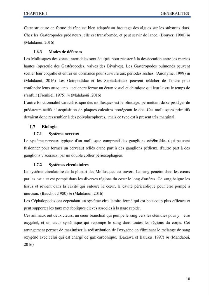Inventaire des mollusques de la côte Algérienne: