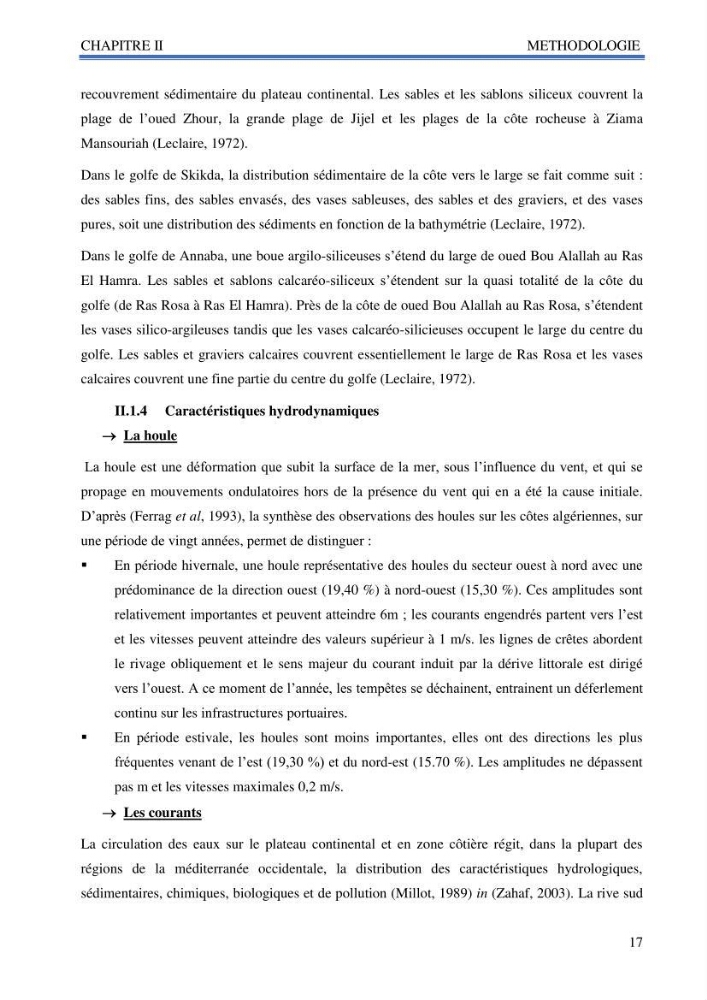 Inventaire des mollusques de la côte Algérienne: