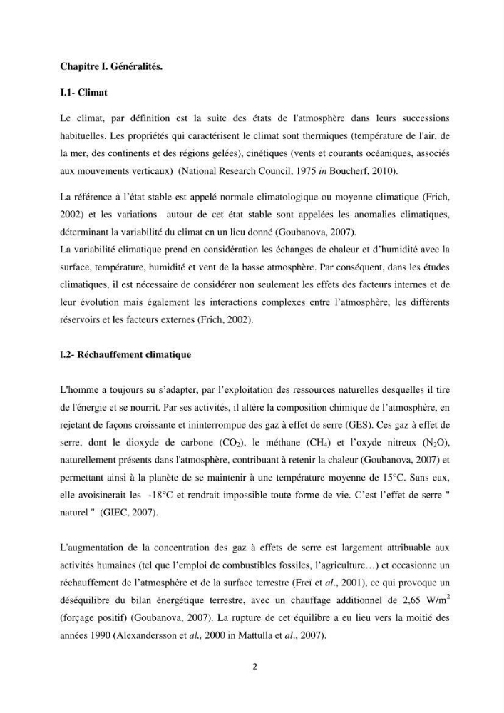 Etude des variabilités climatiques sur la côte Algerienne