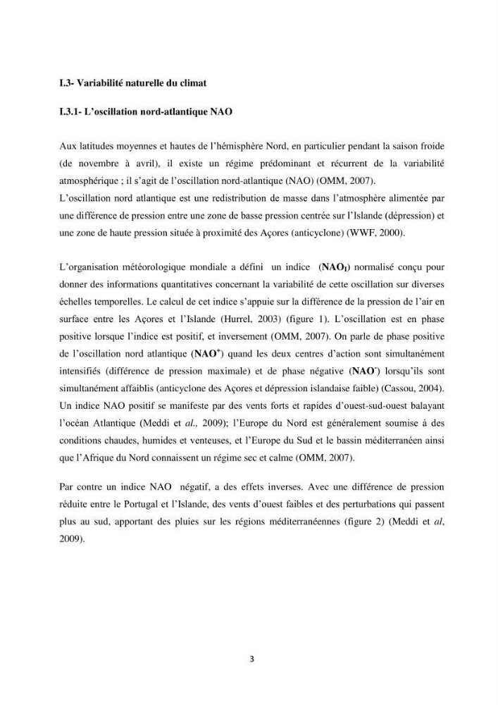 Etude des variabilités climatiques sur la côte Algerienne