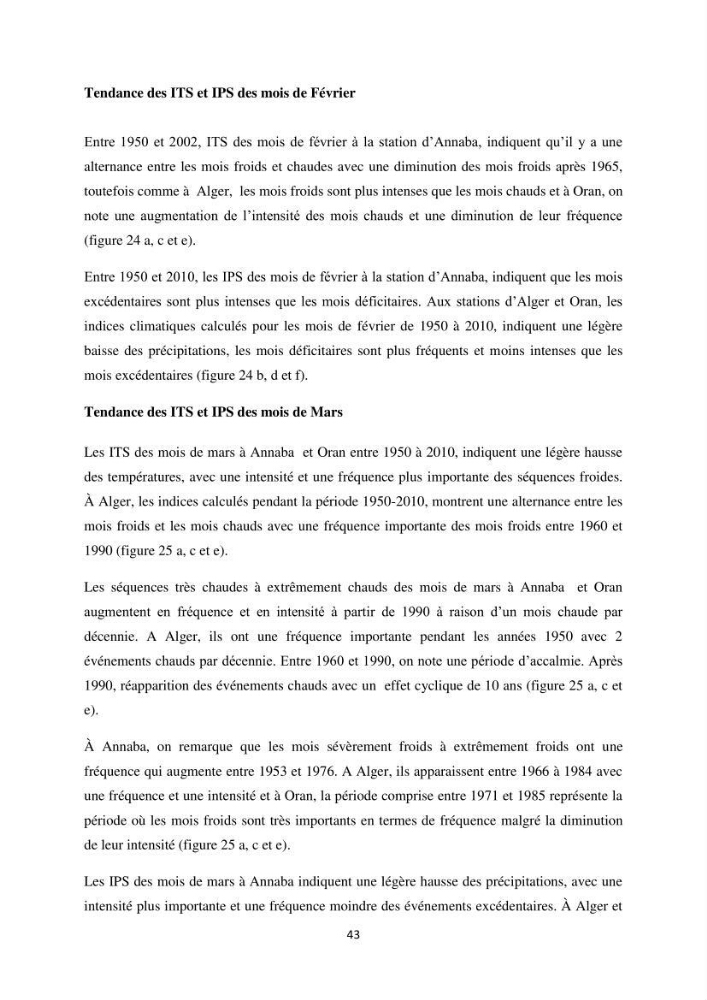 Etude des variabilités climatiques sur la côte Algerienne