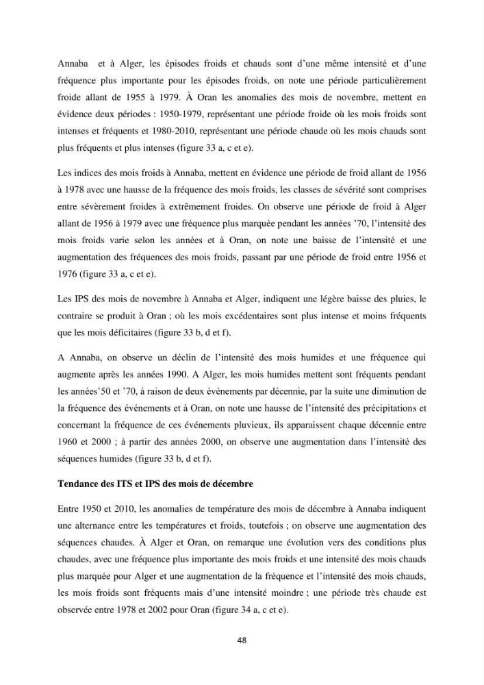 Etude des variabilités climatiques sur la côte Algerienne