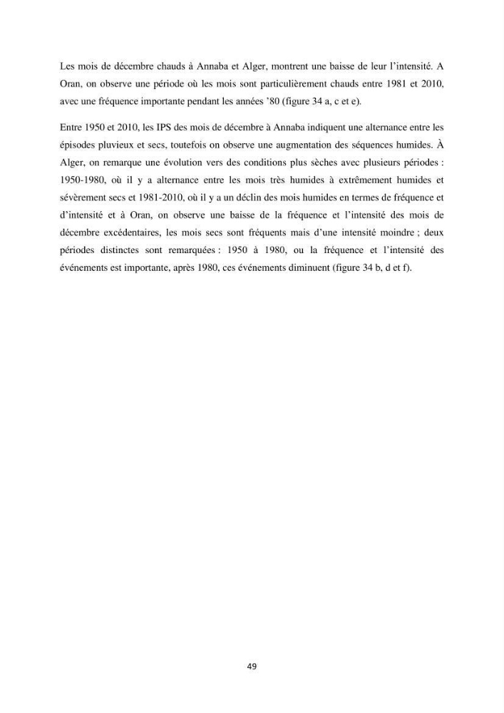 Etude des variabilités climatiques sur la côte Algerienne