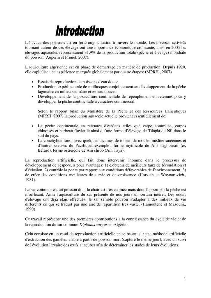 Gestion d\'un élevage de poisson d\'eau de mer