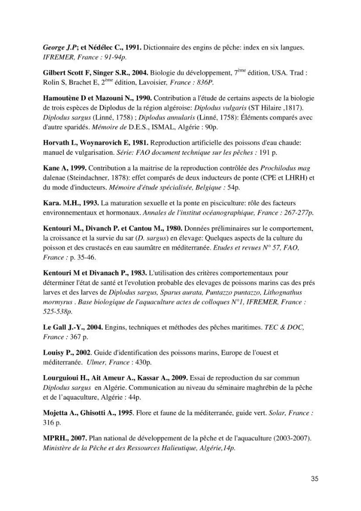 Gestion d\'un élevage de poisson d\'eau de mer