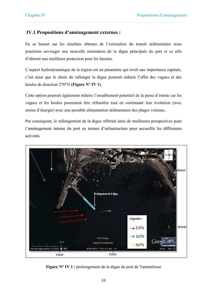 Proposition d\'aménagements du port de Tamentfoust