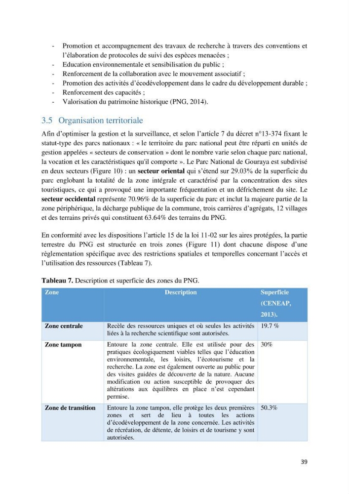 La gestion intégrée des parcs naturels côtiers: Cas du Parc National de Gouraya (PNC)? Bejaia