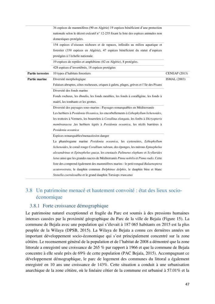 La gestion intégrée des parcs naturels côtiers: Cas du Parc National de Gouraya (PNC)? Bejaia