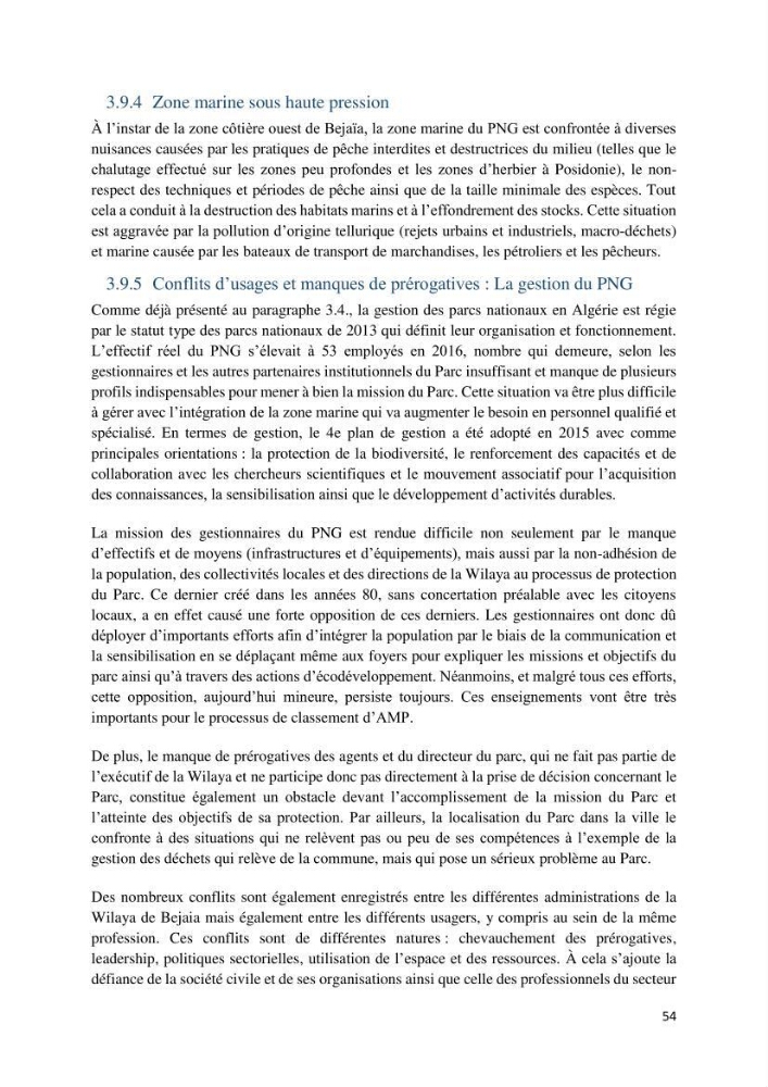 La gestion intégrée des parcs naturels côtiers: Cas du Parc National de Gouraya (PNC)? Bejaia