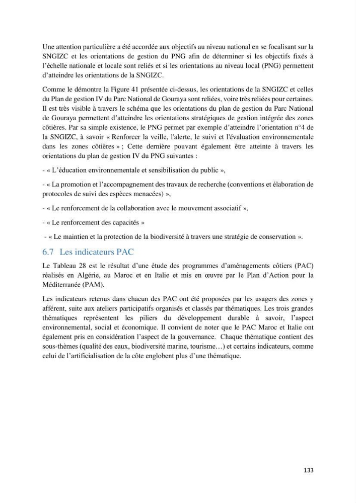 La gestion intégrée des parcs naturels côtiers: Cas du Parc National de Gouraya (PNC)? Bejaia