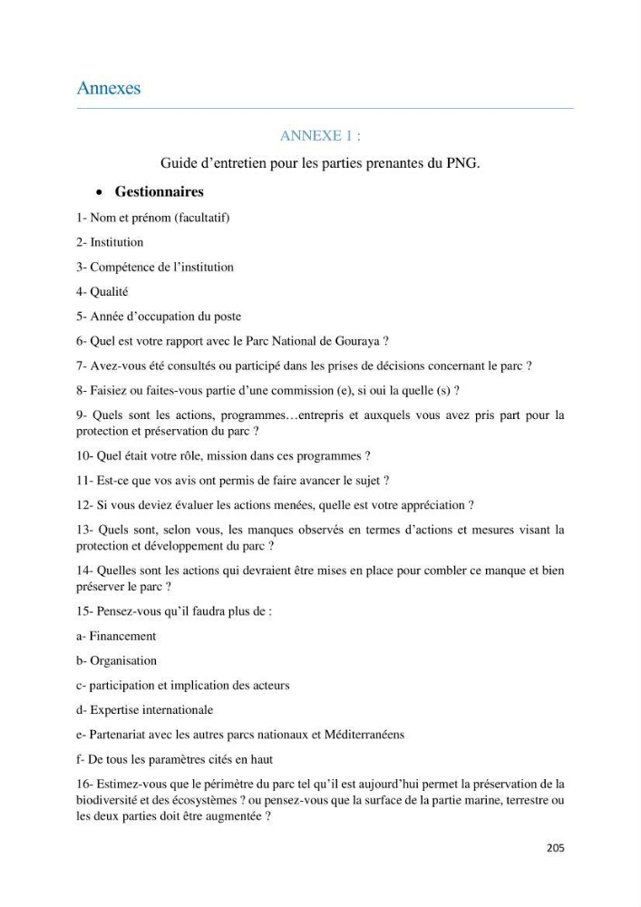 La gestion intégrée des parcs naturels côtiers: Cas du Parc National de Gouraya (PNC)? Bejaia