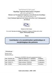 Contribution a la caractérisation systématique et morphologique des poissons :