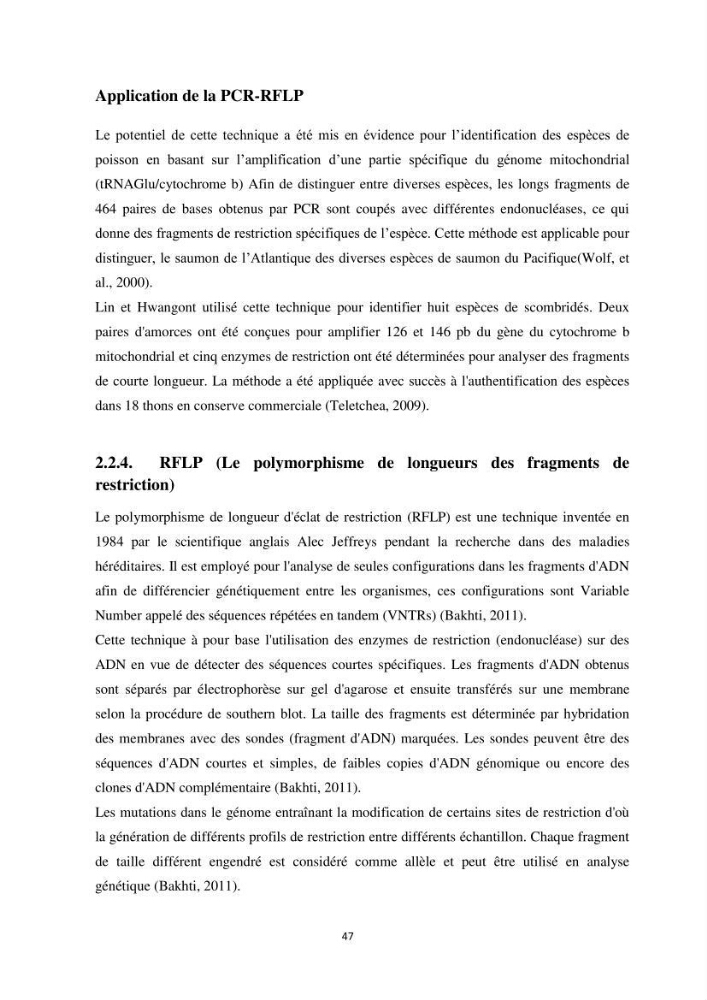 Contribution a la caractérisation systématique et morphologique des poissons :
