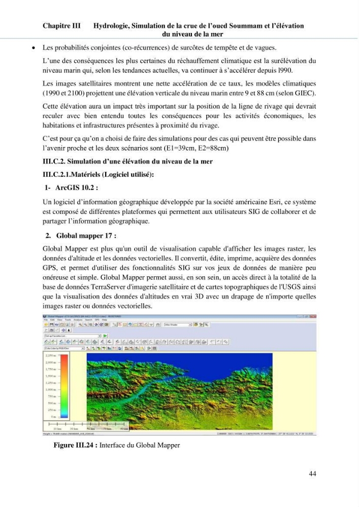 Hydrologie, modélisation hydro-sédimentaire et conception des ouvrages de protection : cas de la baie de Béjaia