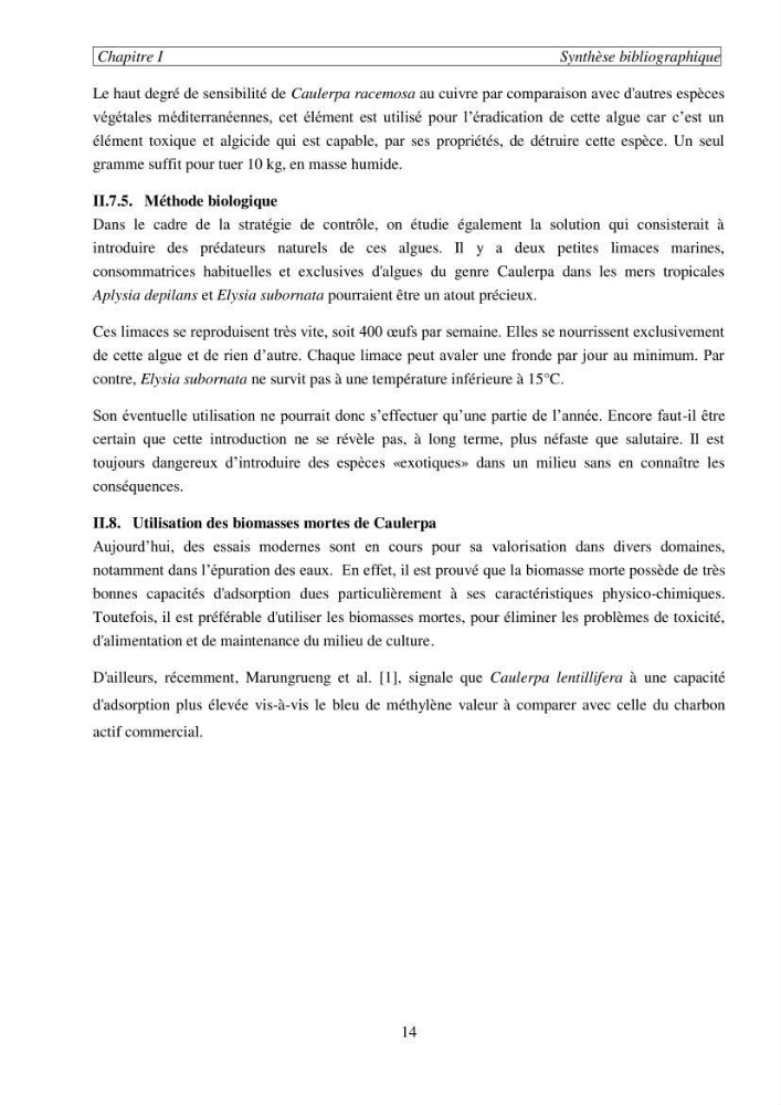 Etude de la rétention de césium en milieu aqueux par un biosorbant