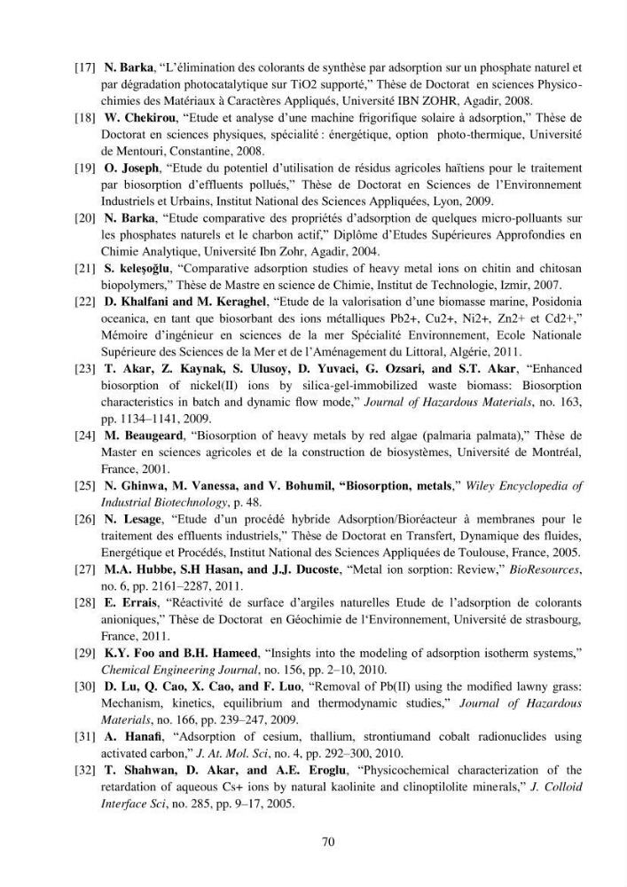 Etude de la rétention de césium en milieu aqueux par un biosorbant