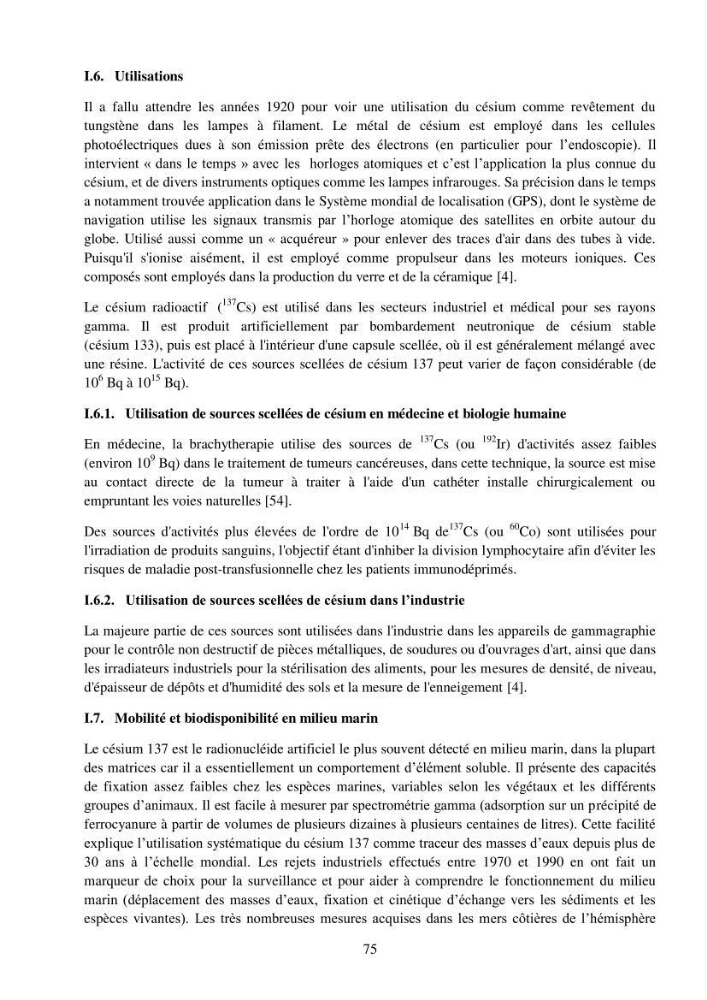 Etude de la rétention de césium en milieu aqueux par un biosorbant