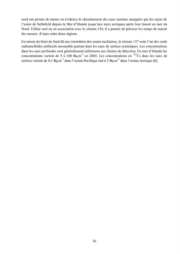 Etude de la rétention de césium en milieu aqueux par un biosorbant