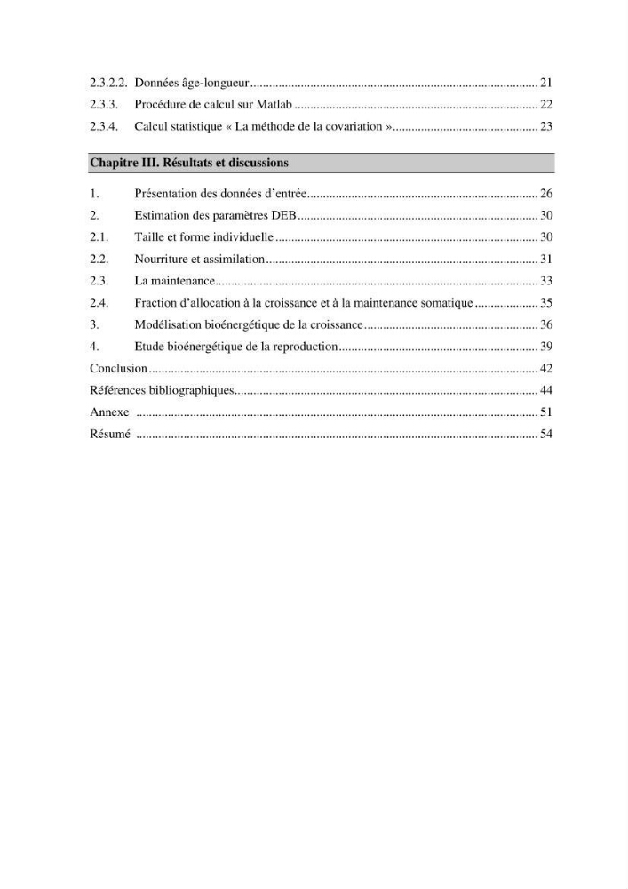 Estimation des paramètres du modèle bioénergétique DEB (Dynamic Energy Budget) pour étudier la croissance et la reproduction de quelques espèces de Sparidae et de Soleidae des côtes algériennes.