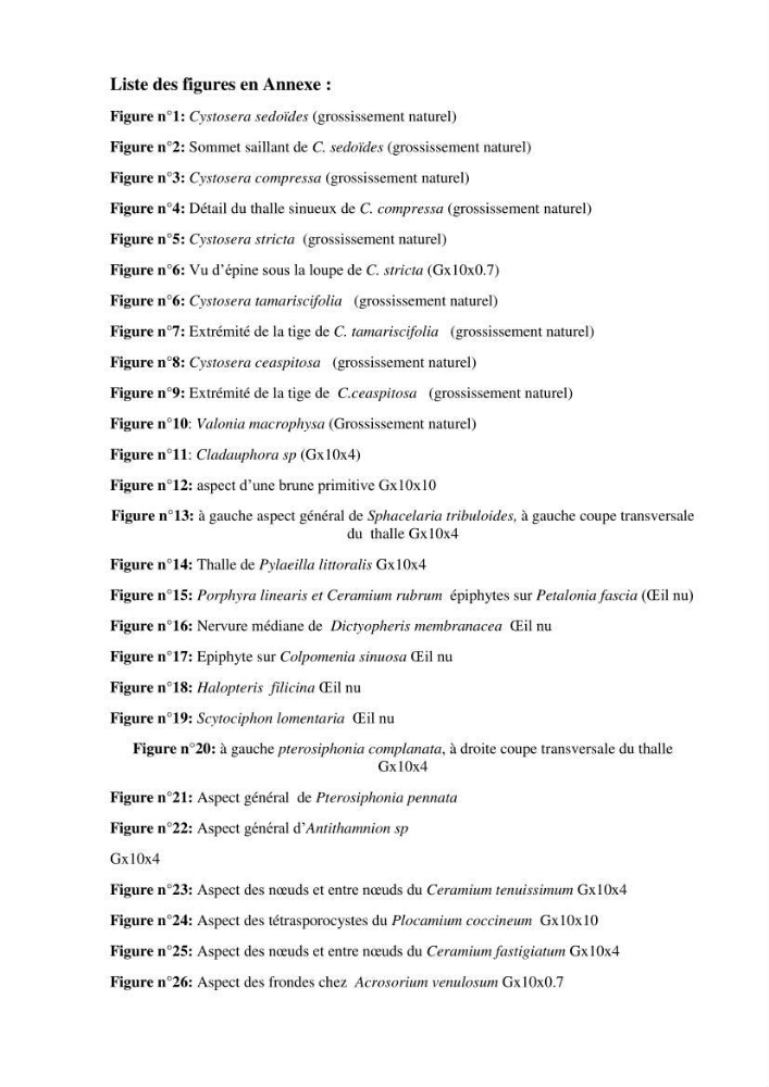 Etude de la flore algale de la région ouest d\' Alger
